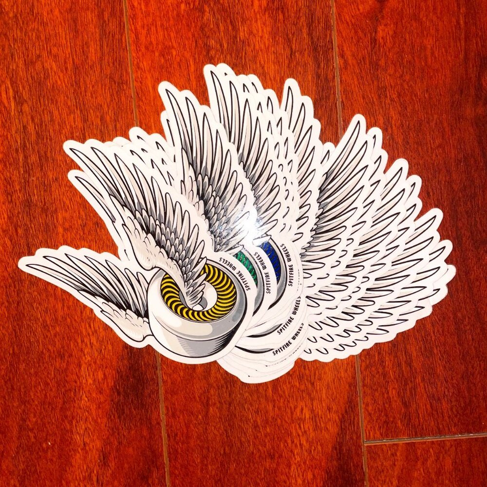 LOT 13 Large Spitfire Skate Die Cut Stickers - Skateboarding Skate Thrasher